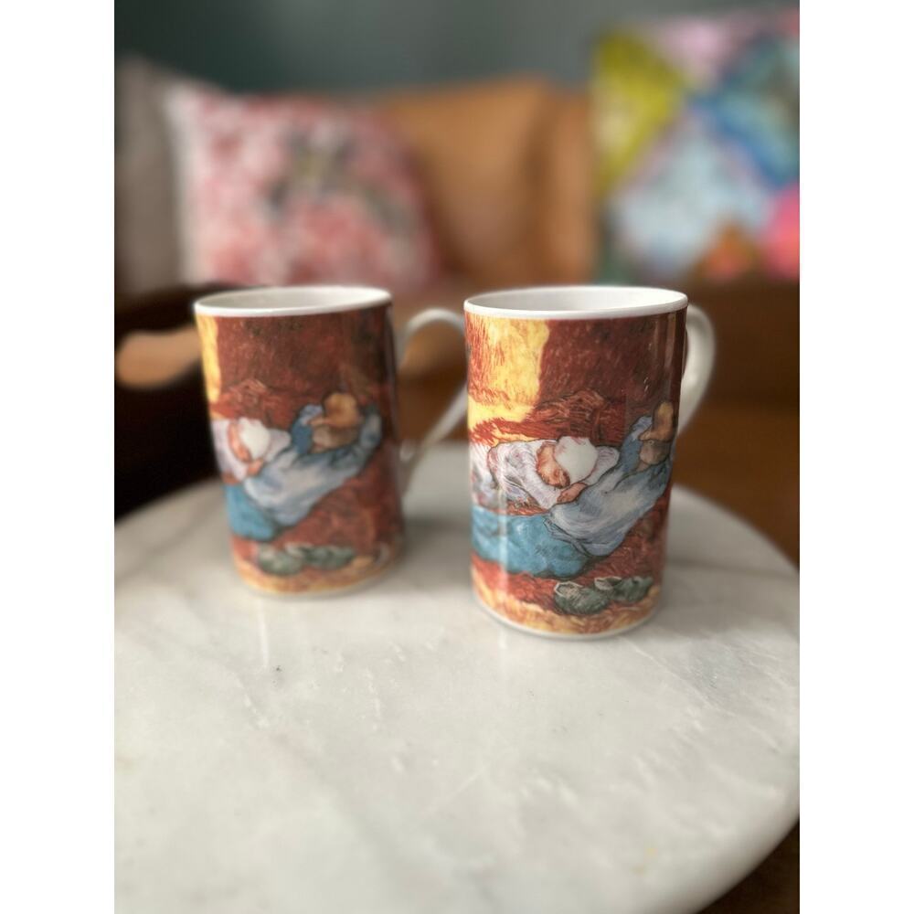 2 Vintage Dunoon Vincent Van Gogh Coffee Mug